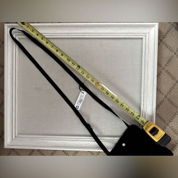 Rag and Bone black teddt bear fur phone pouch crossbody NWOT - Picture 6 of 9